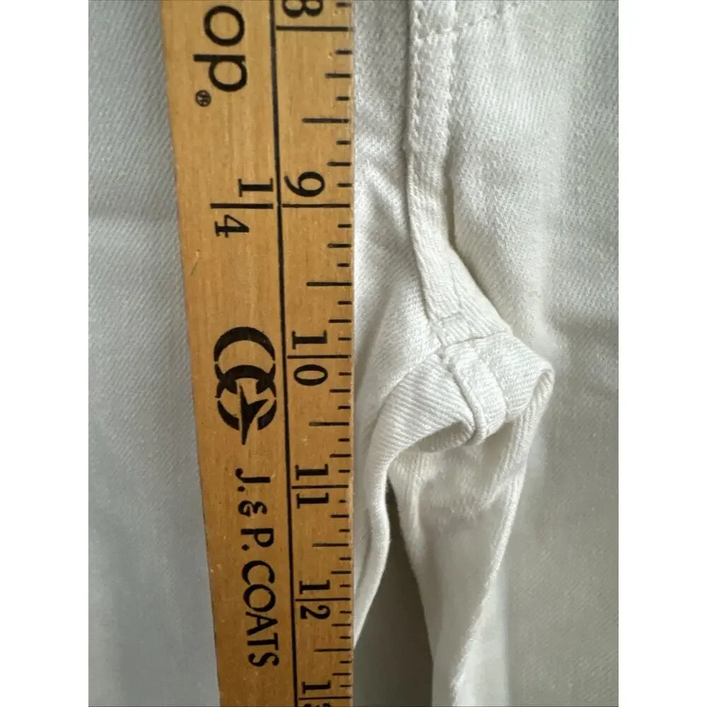 Polo Ralph Lauren Size 26 The Avery Boyfriend Patchwork Jeans‎ Ivory Cropped